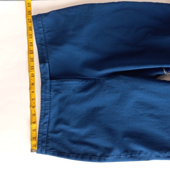 Sigrid Olsen Signature Capri Pants Women's 14 Blue Stretch Cotton Blend Twill - Picture 7 of 10